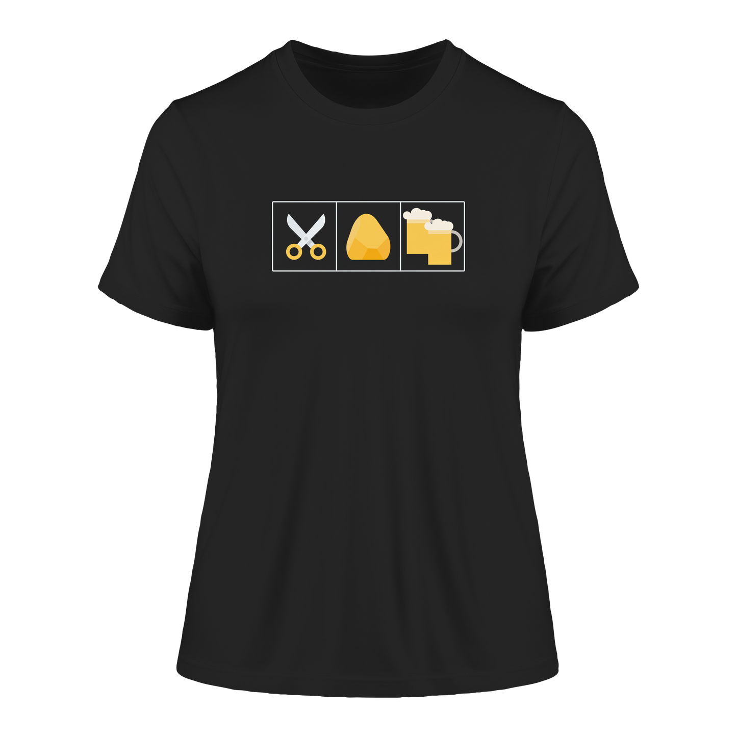 Schere, Stein, paar Bier - Fitted Ladies Organic Shirt