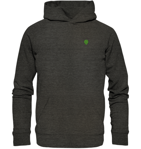 Bequemer Hoodie aus Bio-Baumwolle mit gestickter Hopfendolde
