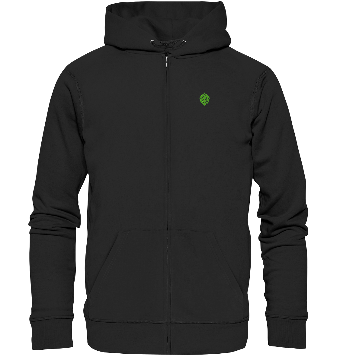 Lässige Jacke aus Bio-Baumwolle mit Hopfendolden-Stick