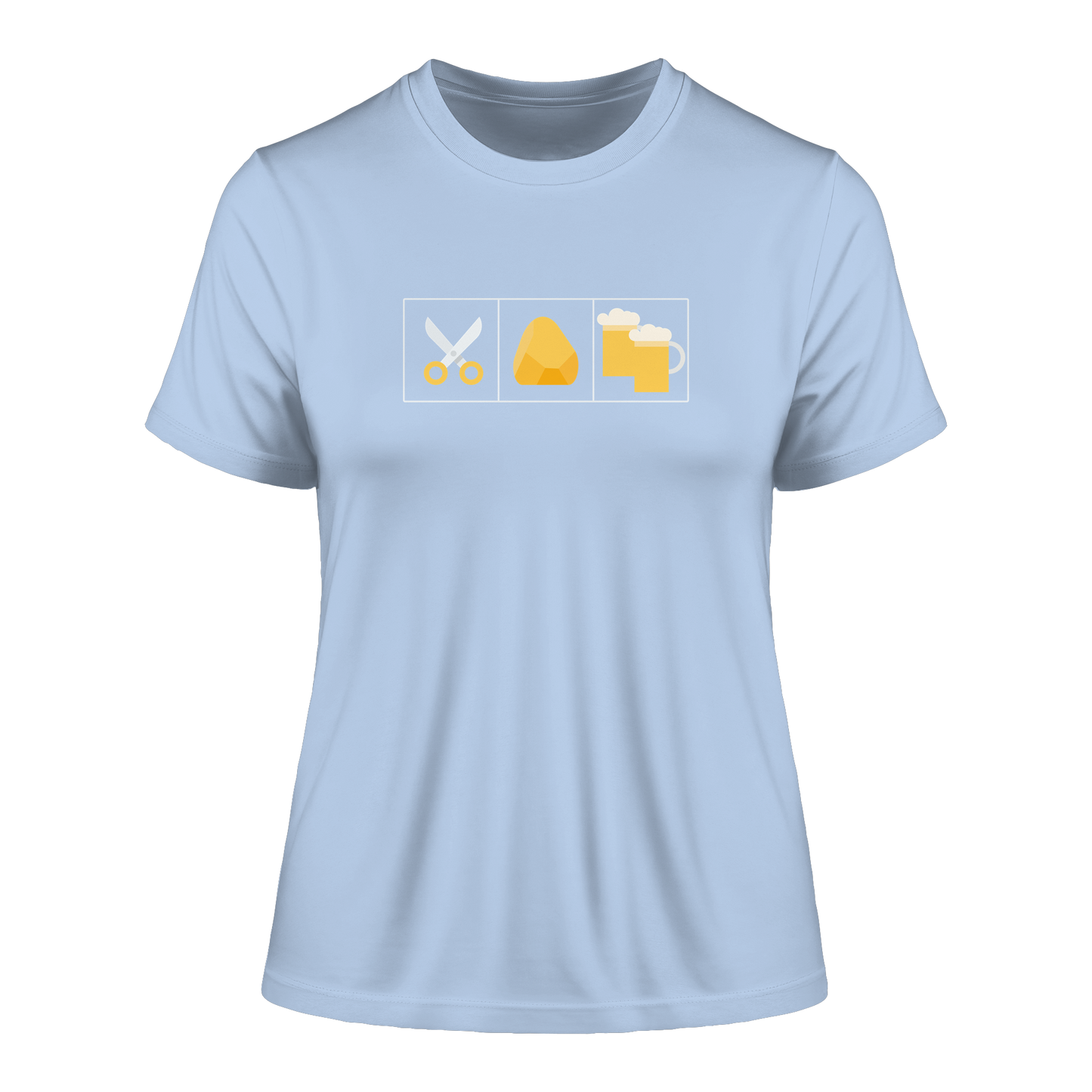 Schere, Stein, paar Bier - Fitted Ladies Organic Shirt