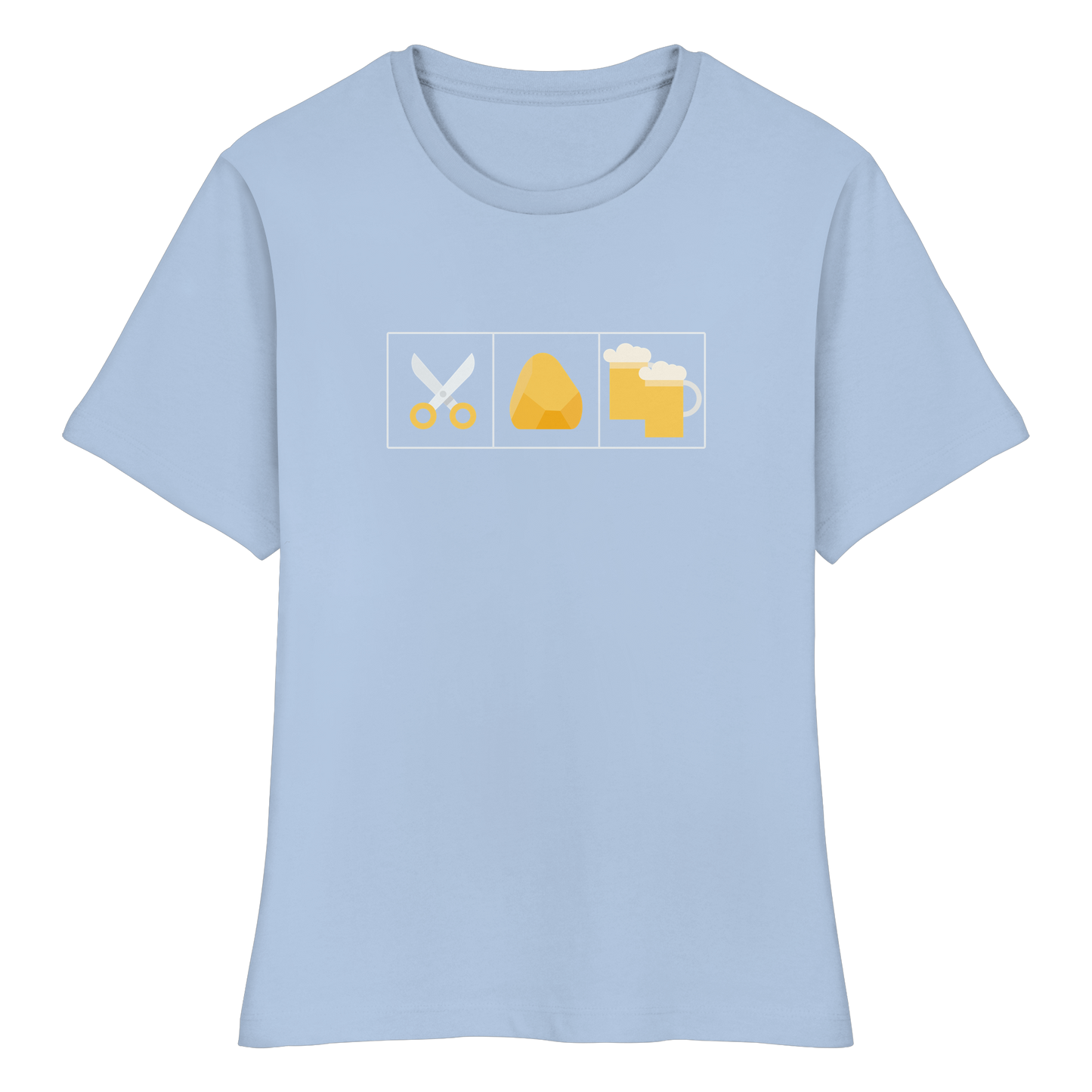 Schere, Stein, paar Bier - Fitted Ladies Organic Shirt