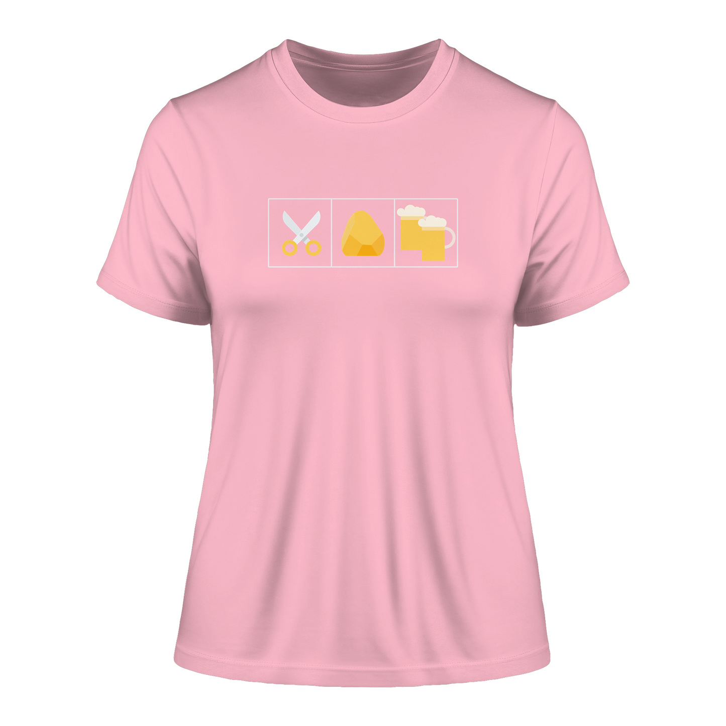 Schere, Stein, paar Bier - Fitted Ladies Organic Shirt