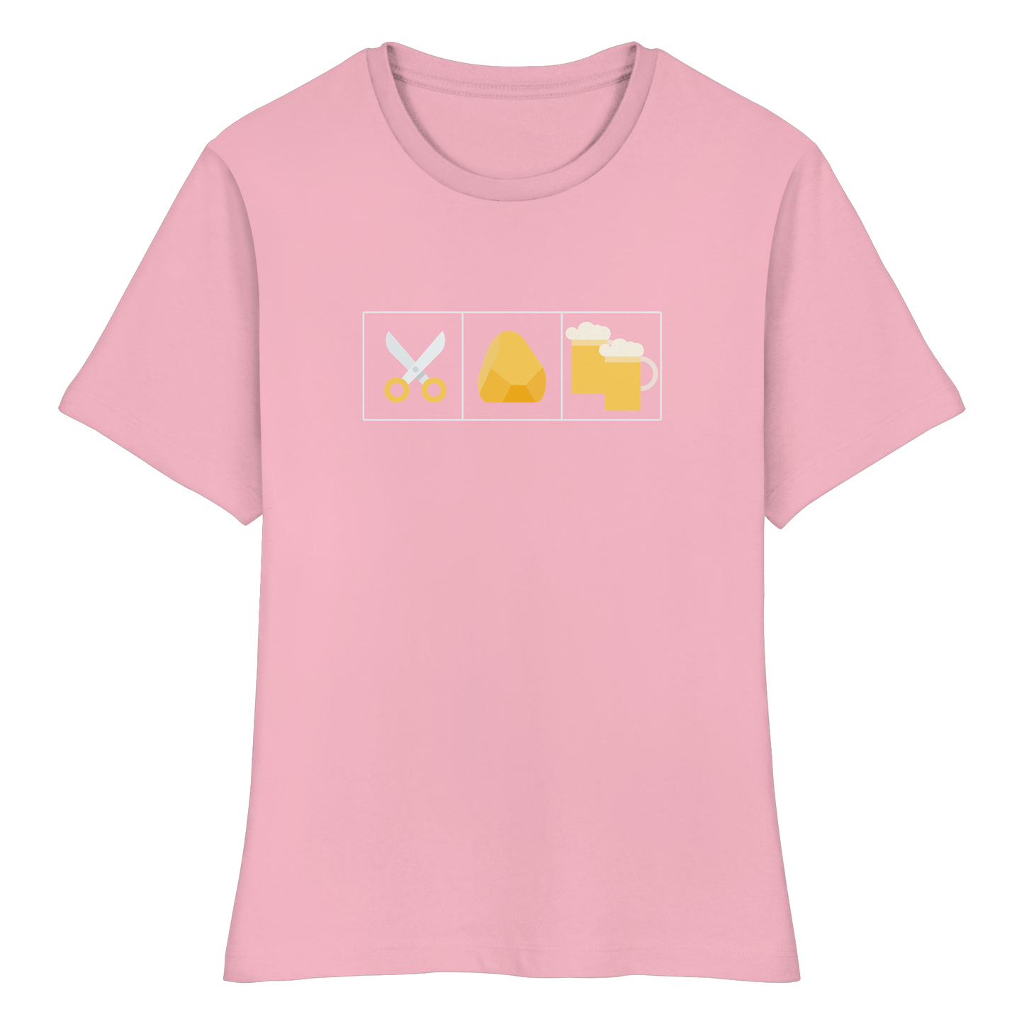 Schere, Stein, paar Bier - Fitted Ladies Organic Shirt