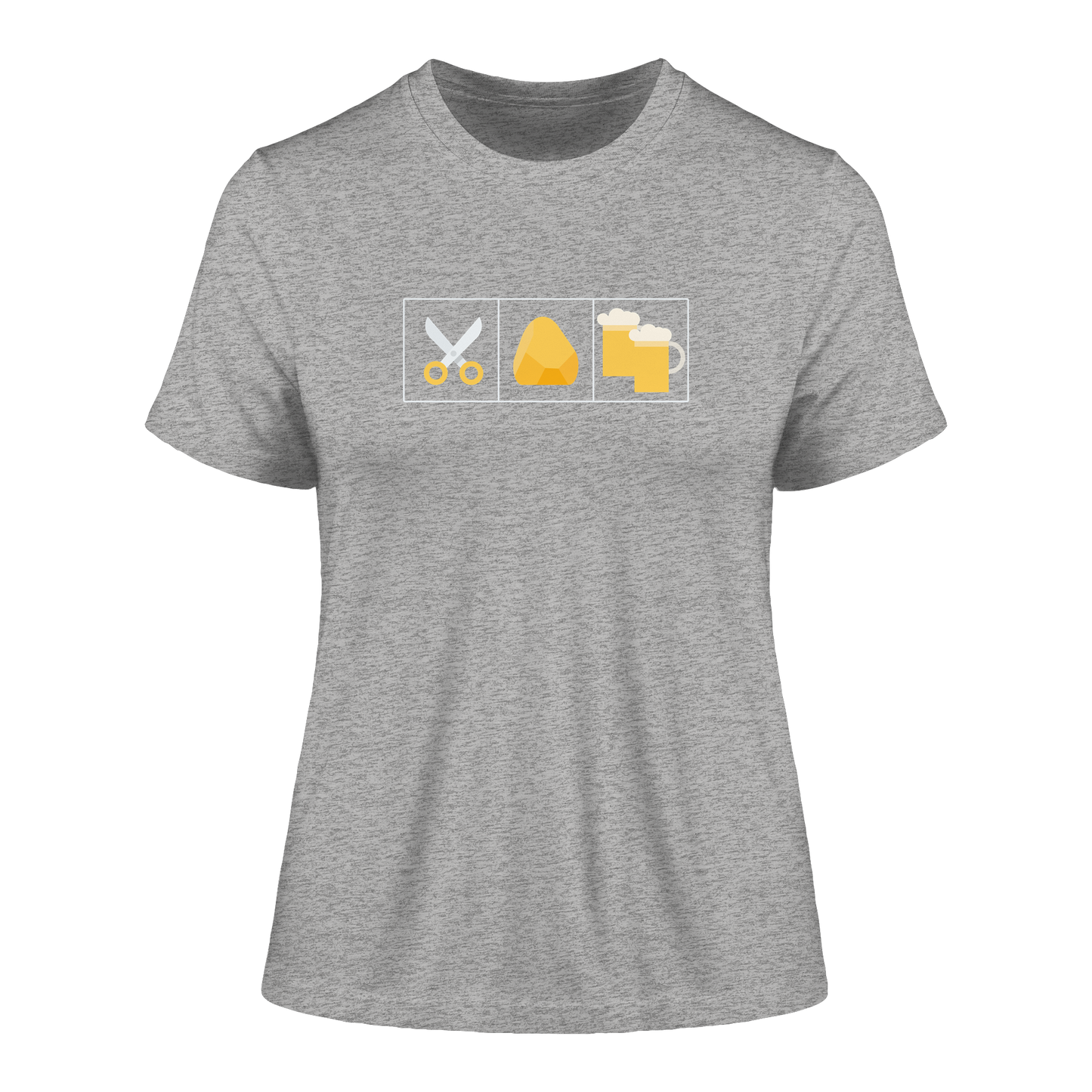 Schere, Stein, paar Bier - Fitted Ladies Organic Shirt