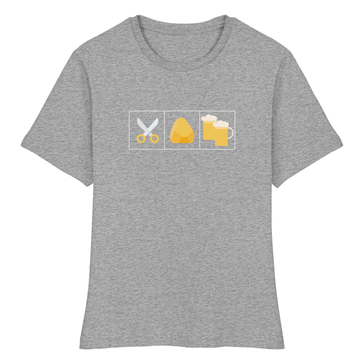 Schere, Stein, paar Bier - Fitted Ladies Organic Shirt