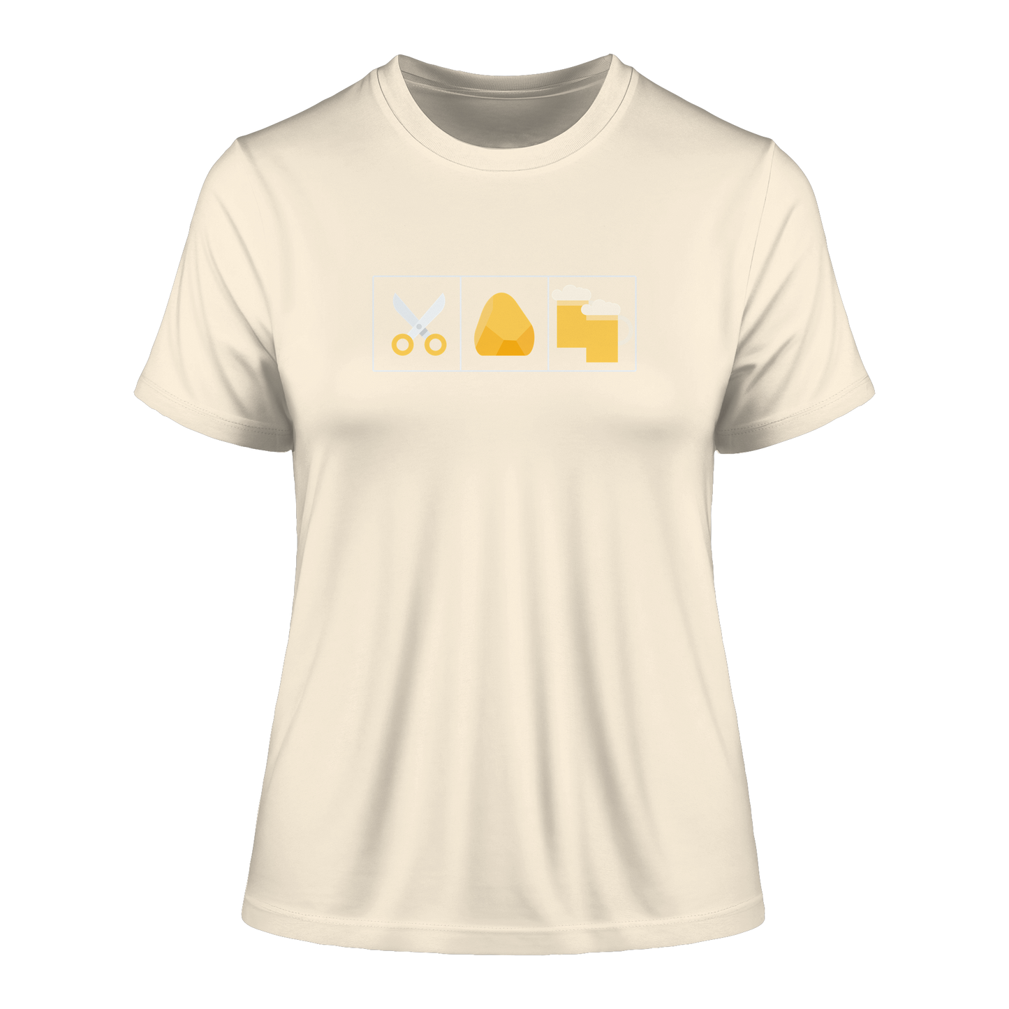 Schere, Stein, paar Bier - Fitted Ladies Organic Shirt