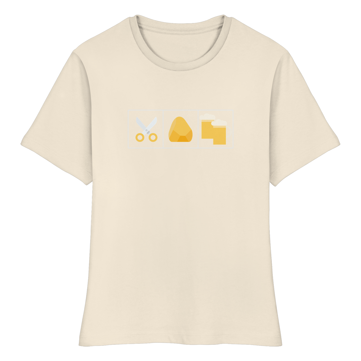 Schere, Stein, paar Bier - Fitted Ladies Organic Shirt