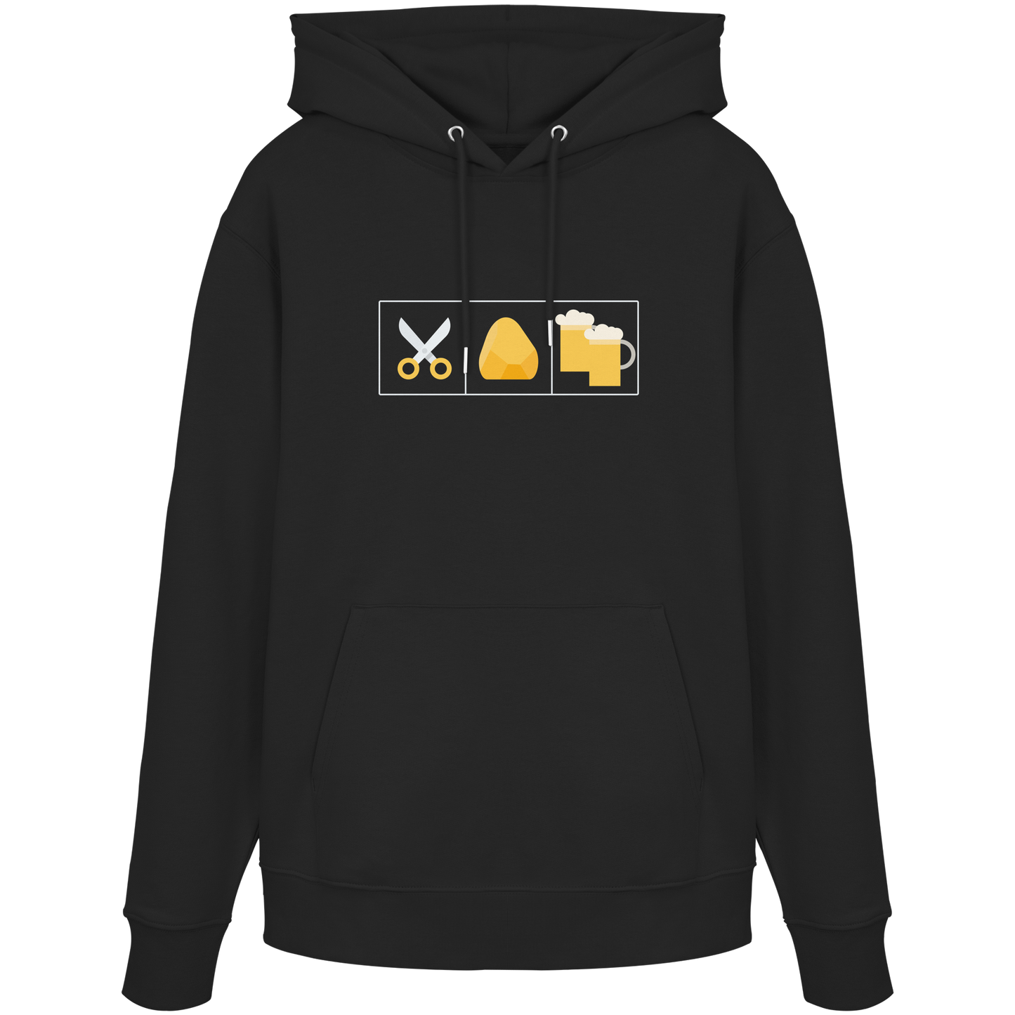 Schere, Stein, paar Bier - Organic Hoodie