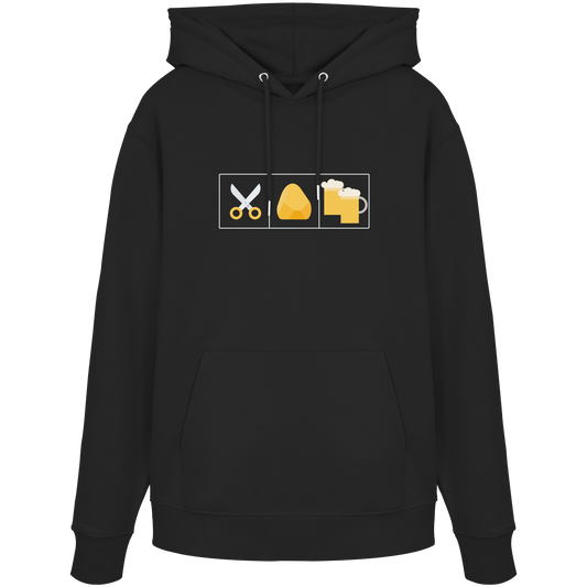 Schere, Stein, paar Bier - Organic Hoodie