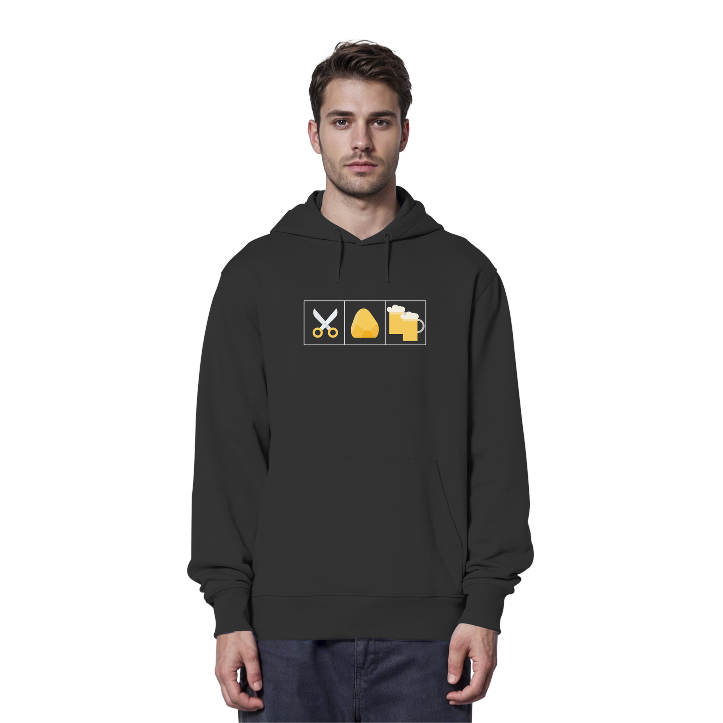Schere, Stein, paar Bier - Organic Hoodie