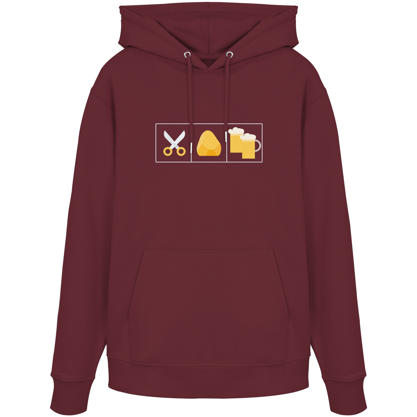 Schere, Stein, paar Bier - Organic Hoodie
