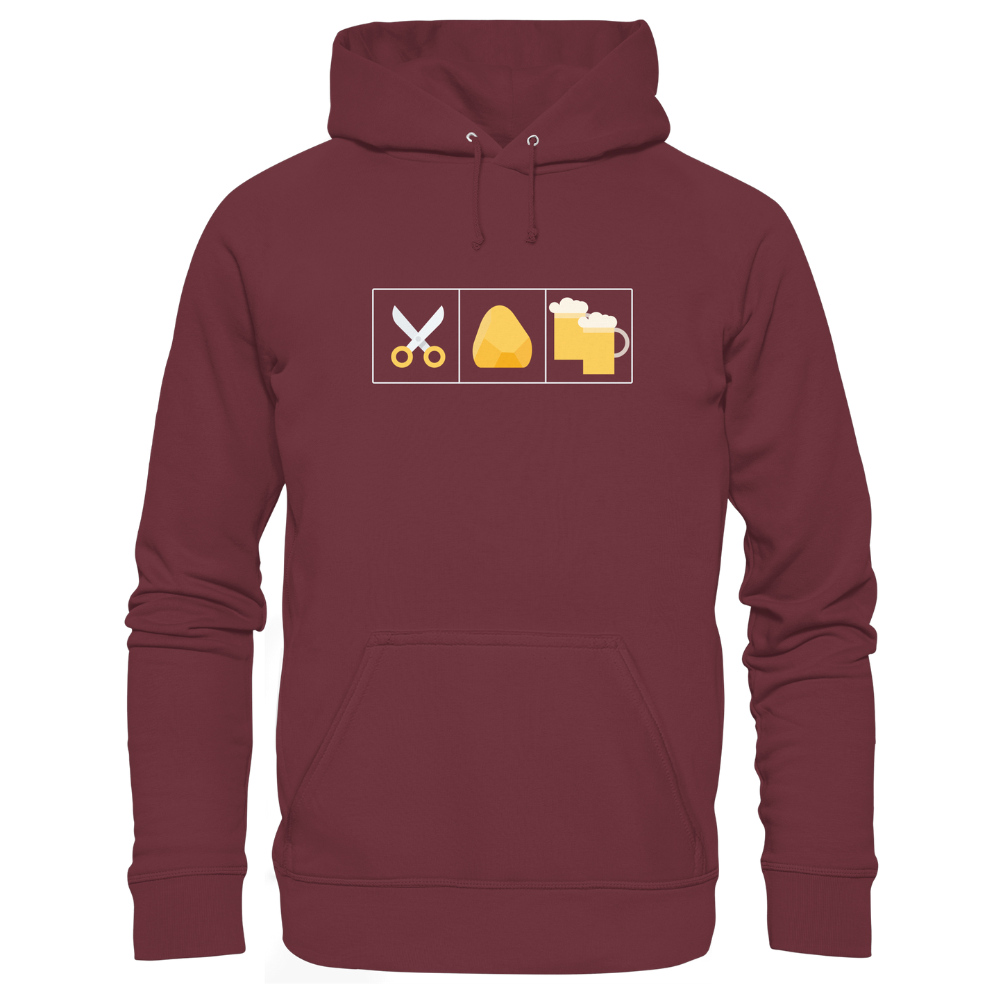Schere, Stein, paar Bier - Organic Hoodie