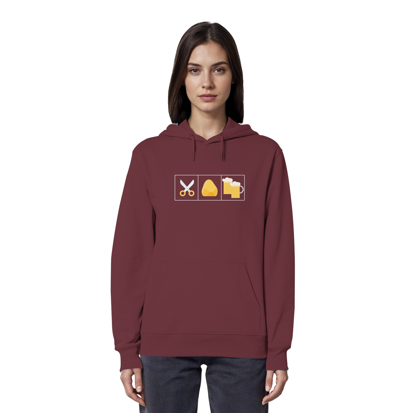 Schere, Stein, paar Bier - Organic Hoodie