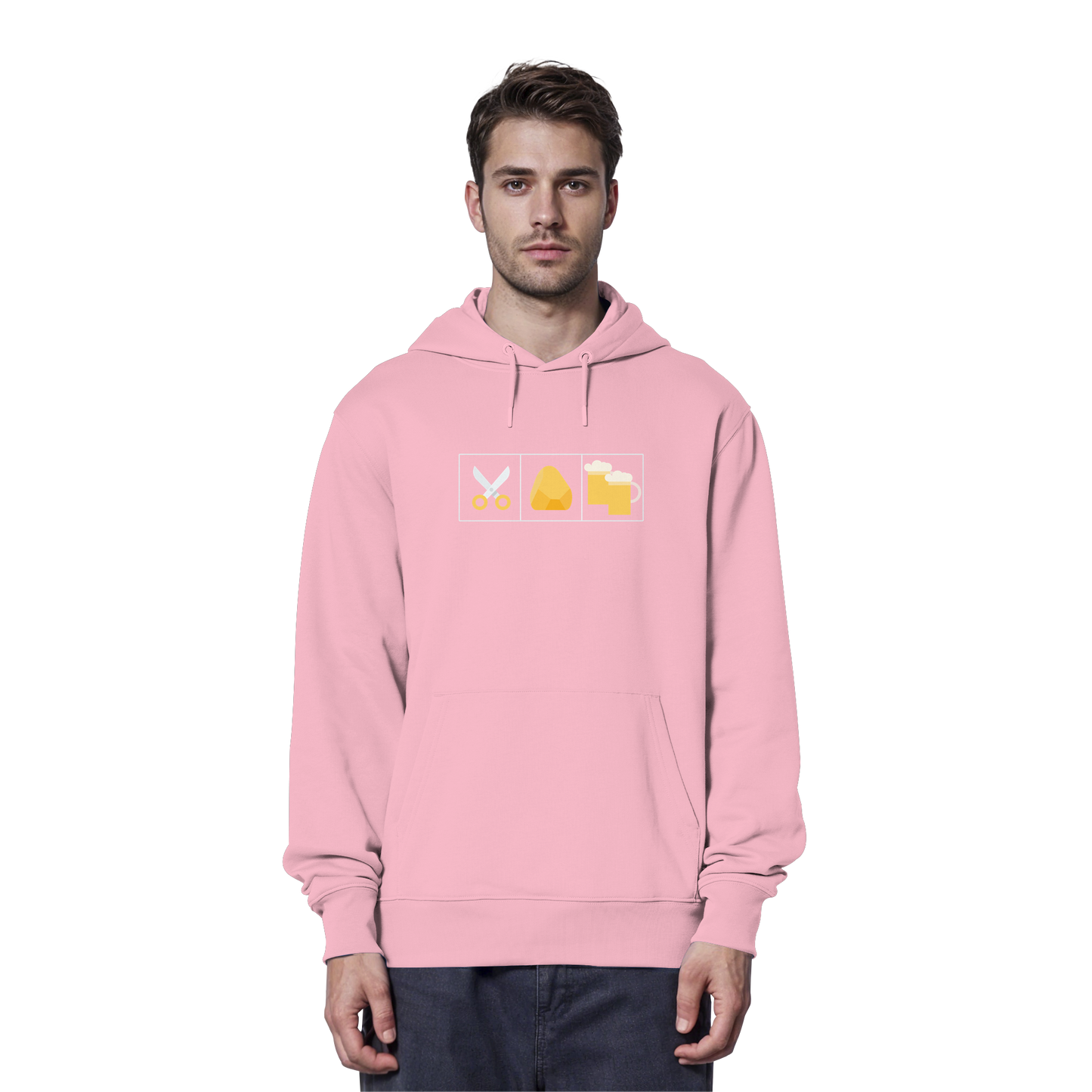 Schere, Stein, paar Bier - Organic Hoodie