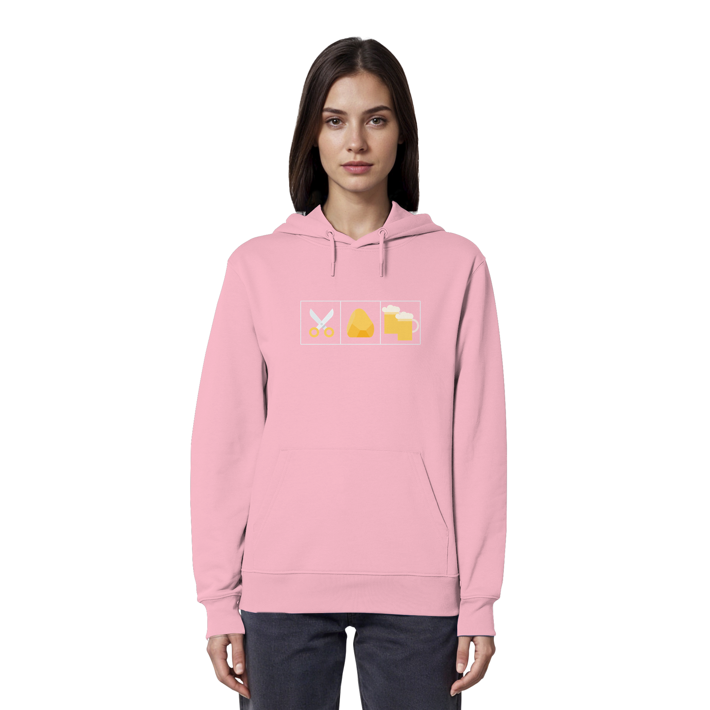 Schere, Stein, paar Bier - Organic Hoodie