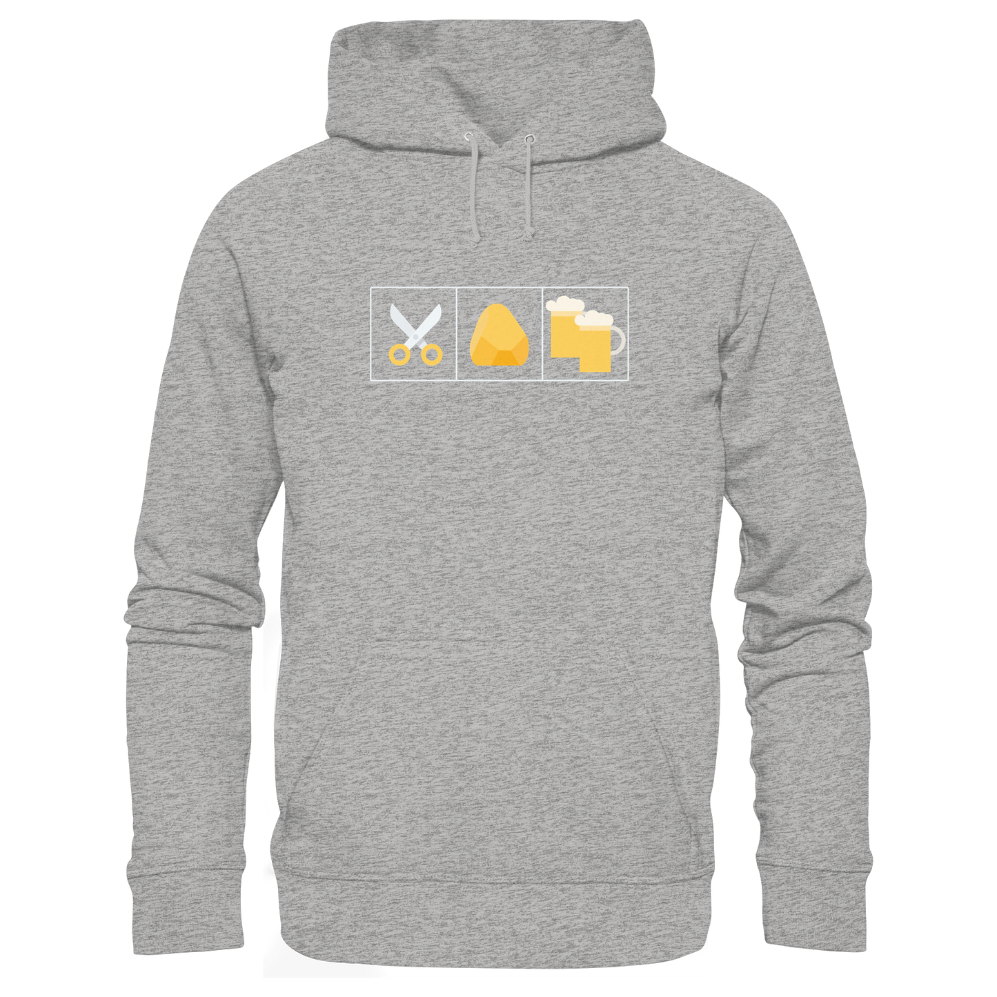 Schere, Stein, paar Bier - Organic Hoodie