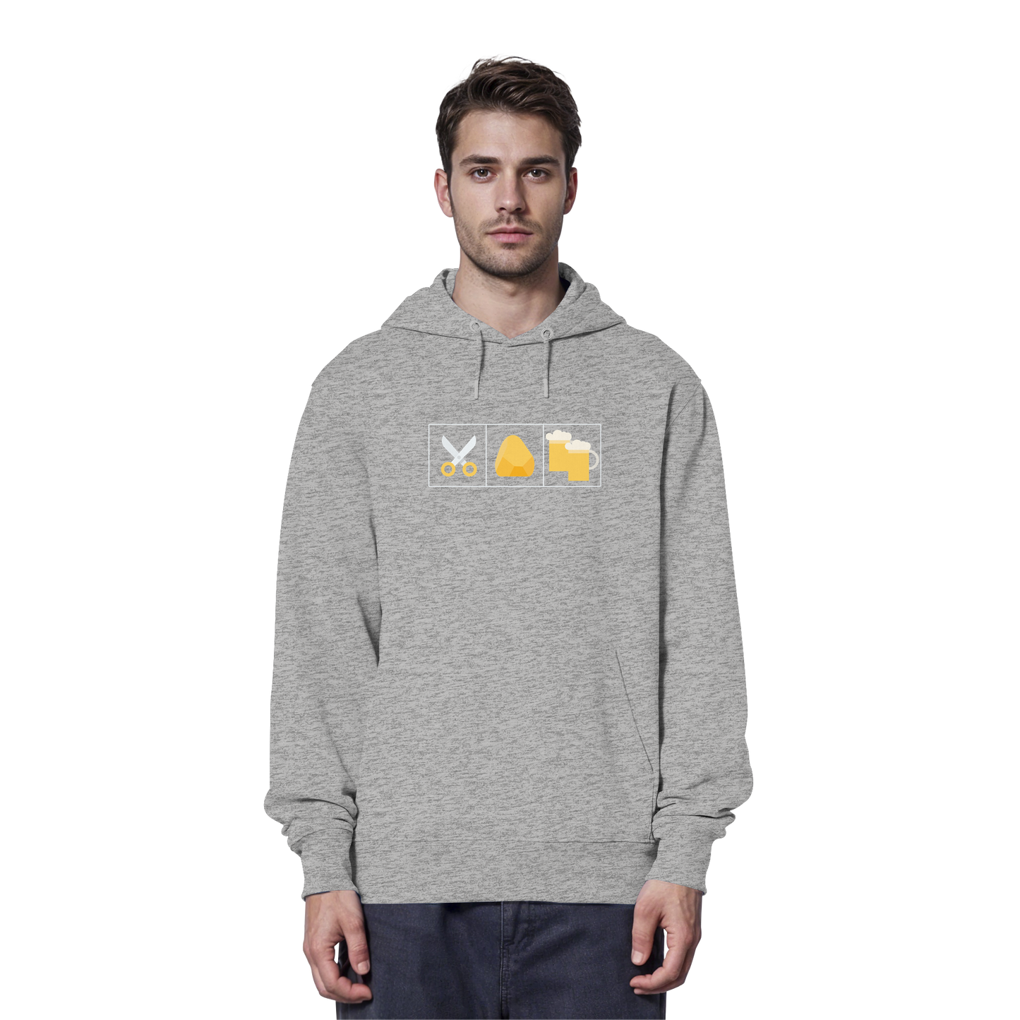 Schere, Stein, paar Bier - Organic Hoodie