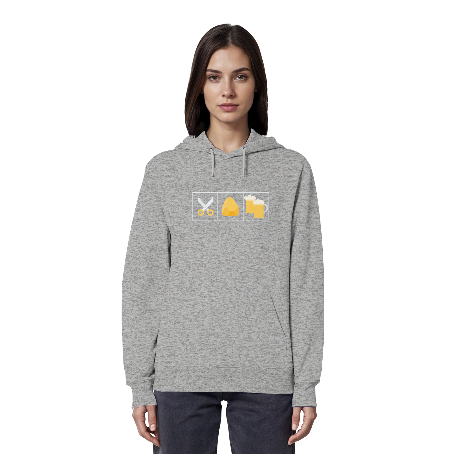 Schere, Stein, paar Bier - Organic Hoodie