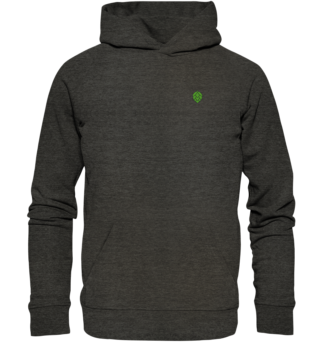 Bequemer Hoodie aus Bio-Baumwolle mit gestickter Hopfendolde