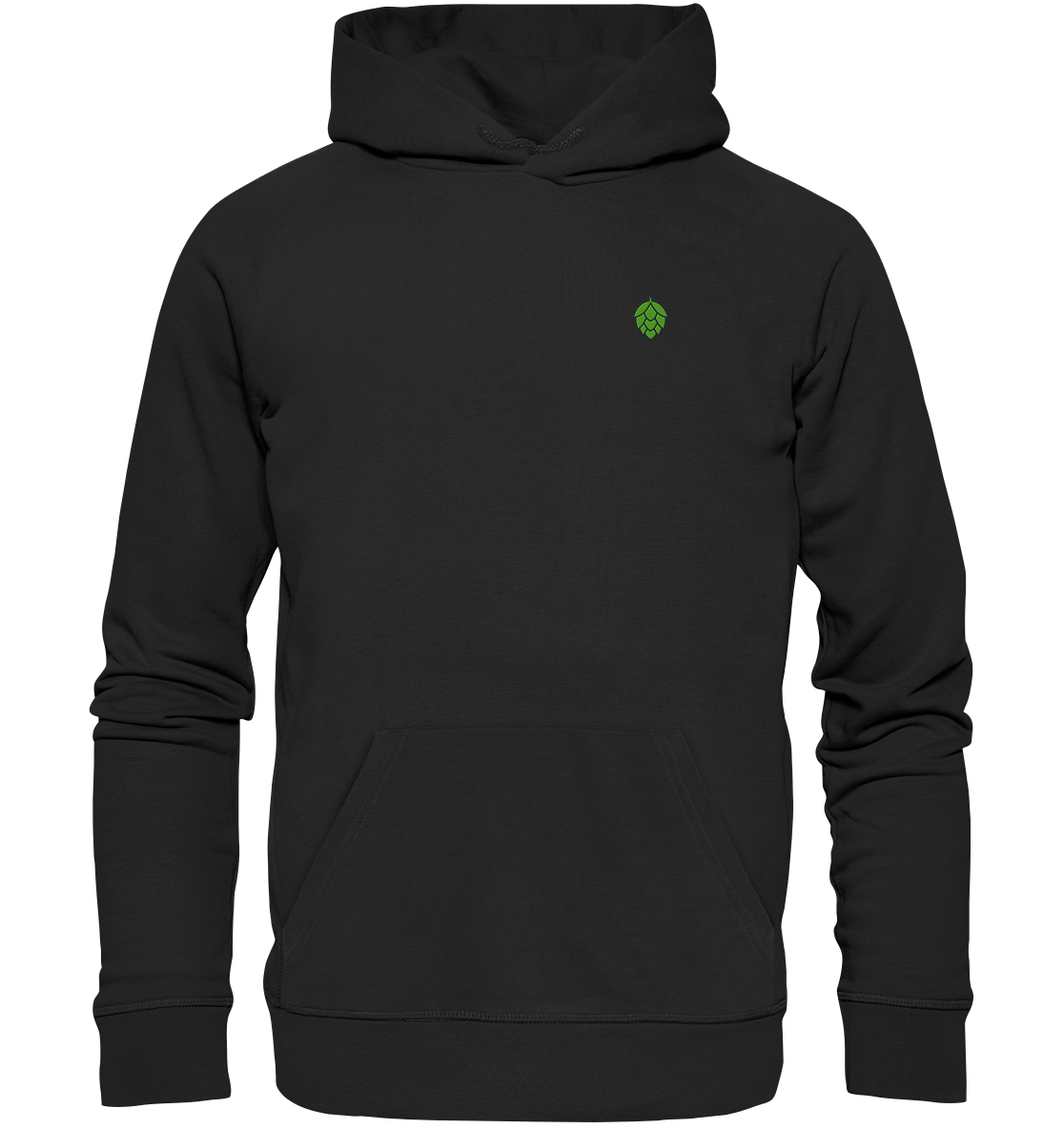 Bequemer Hoodie aus Bio-Baumwolle mit gestickter Hopfendolde