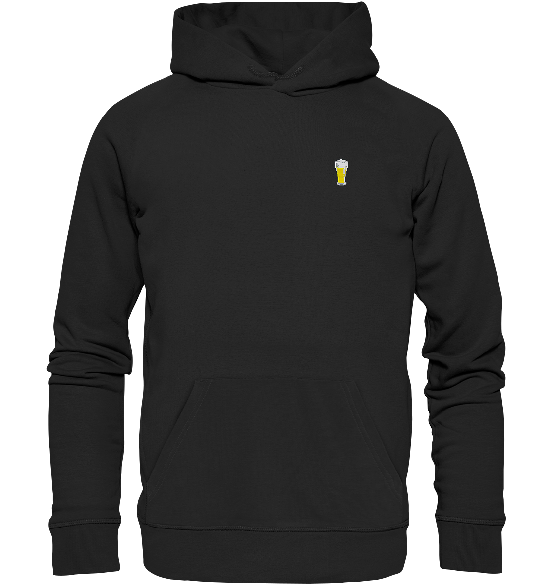 Pixel-Weißbier - Organic Hoodie (Stick)