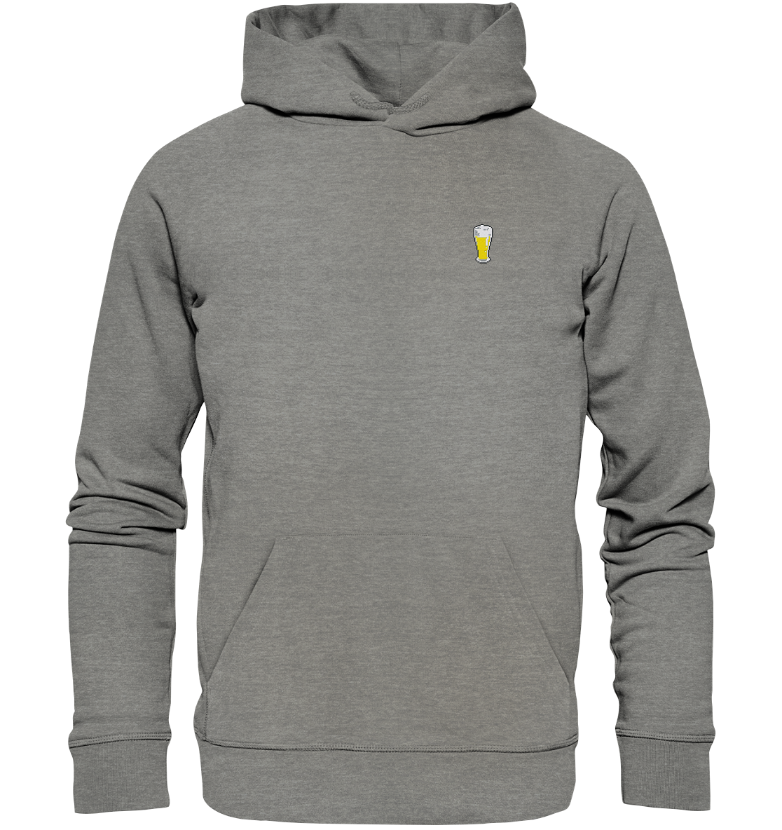 Pixel-Weißbier - Organic Hoodie (Stick)