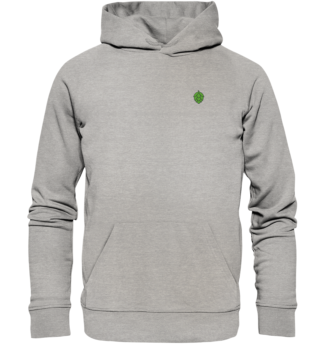 Bequemer Hoodie aus Bio-Baumwolle mit gestickter Hopfendolde