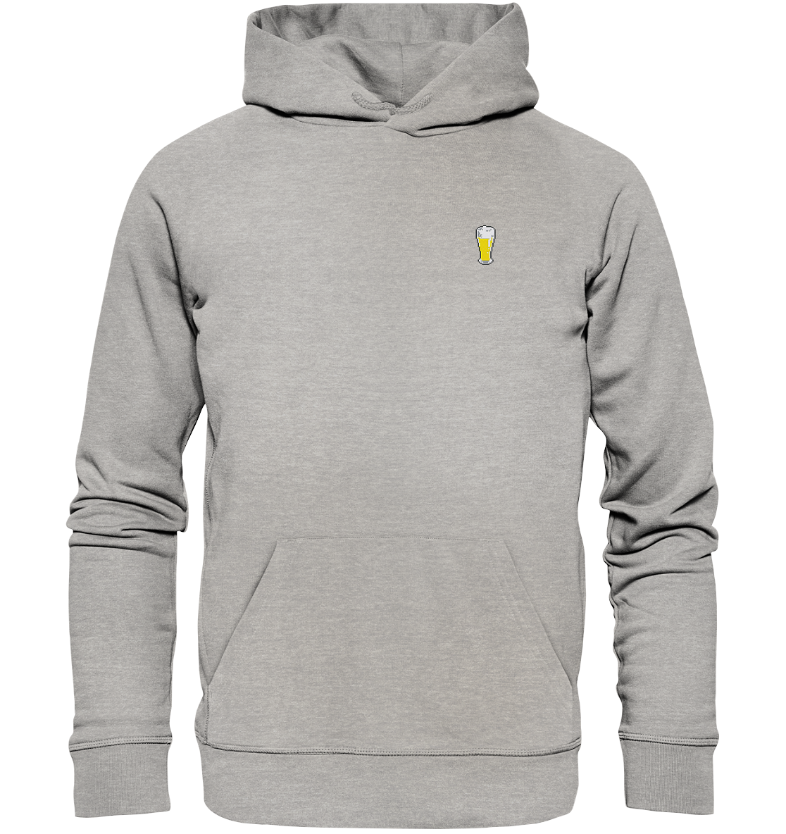 Pixel-Weißbier - Organic Hoodie (Stick)