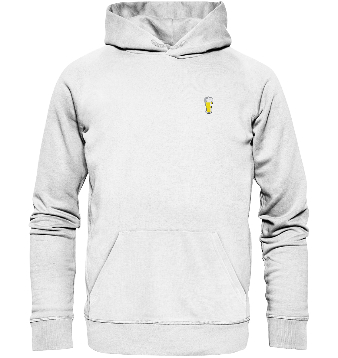 Pixel-Weißbier - Organic Hoodie (Stick)