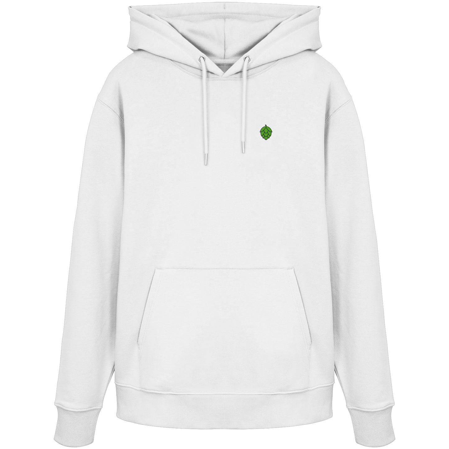 Bequemer Hoodie aus Bio-Baumwolle mit gestickter Hopfendolde