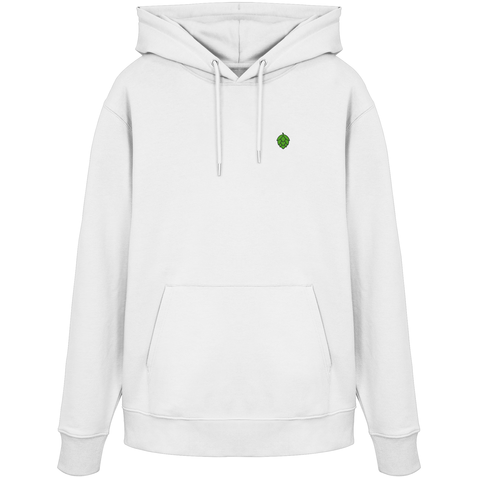 Bequemer Hoodie aus Bio-Baumwolle mit gestickter Hopfendolde