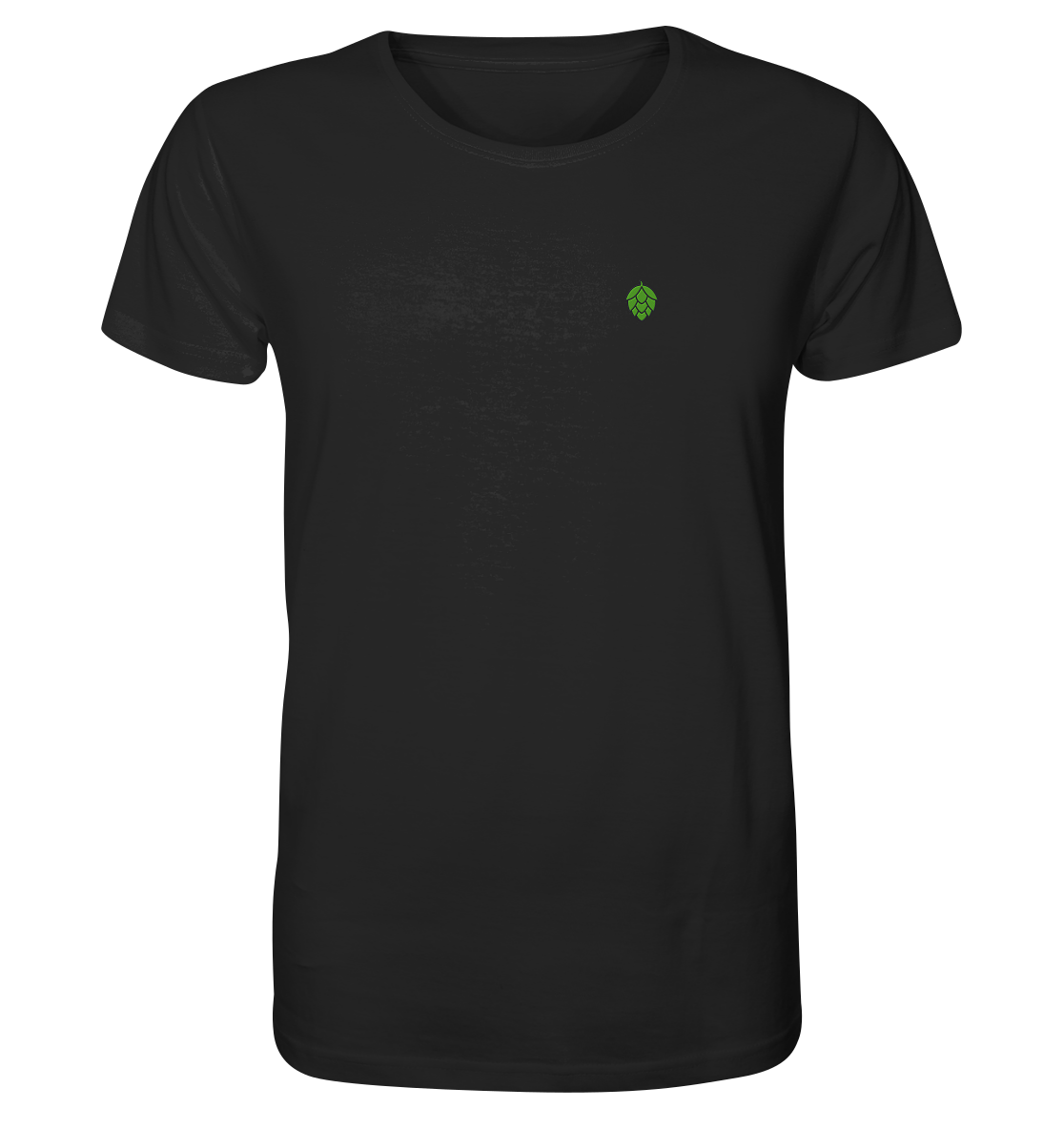 Schlichtes T-Shirt aus Bio-Baumwolle mit Hopfendolden-Stick
