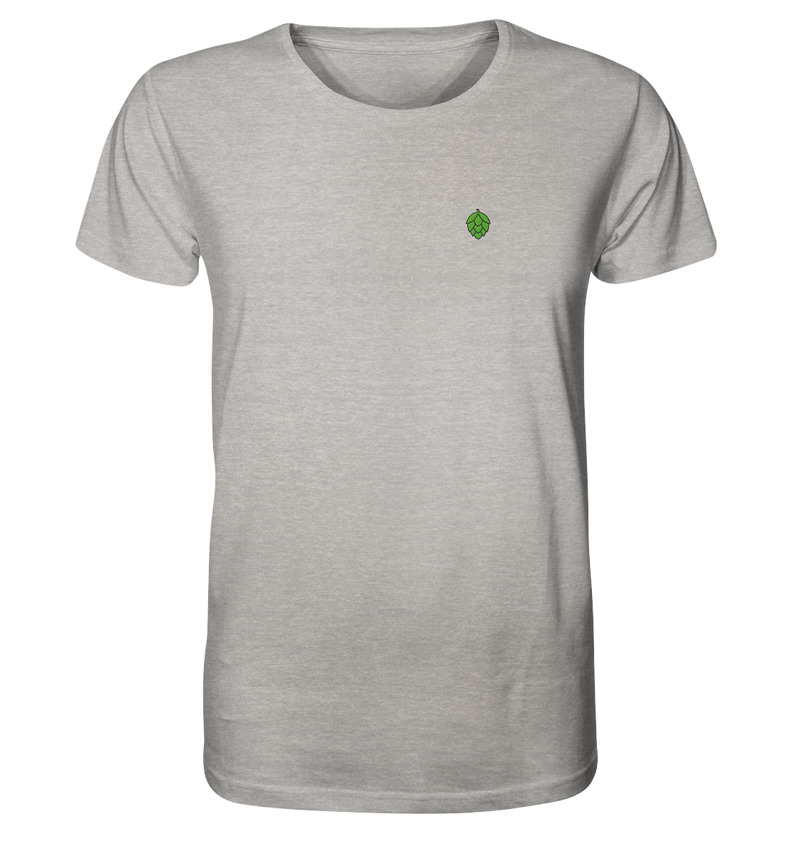 Schlichtes T-Shirt aus Bio-Baumwolle mit Hopfendolden-Stick
