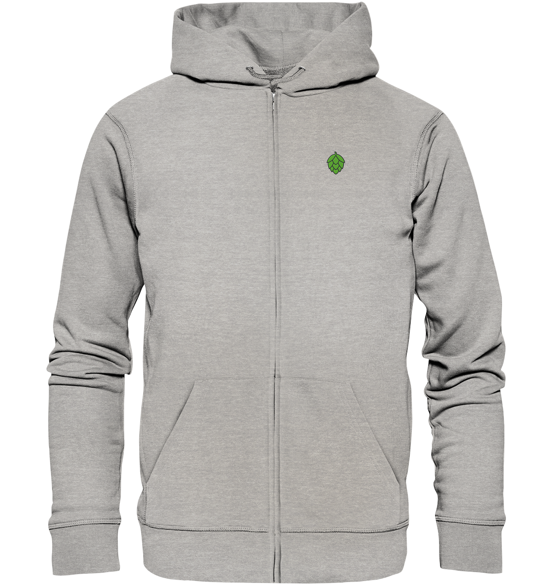 Lässige Jacke aus Bio-Baumwolle mit Hopfendolden-Stick