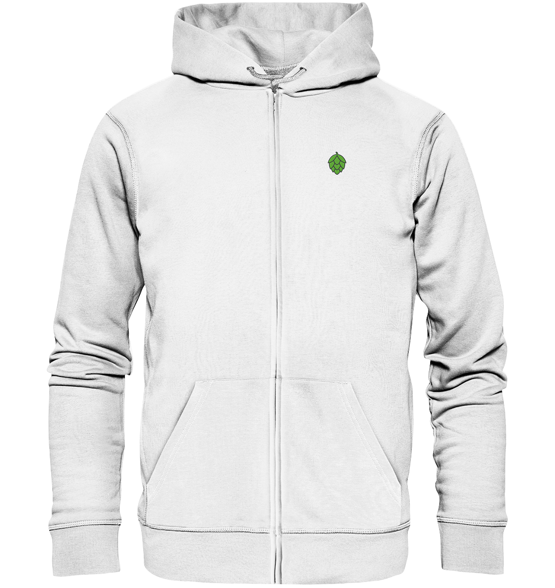 Lässige Jacke aus Bio-Baumwolle mit Hopfendolden-Stick